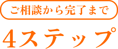 お問い合わせから完了まで4ステップ